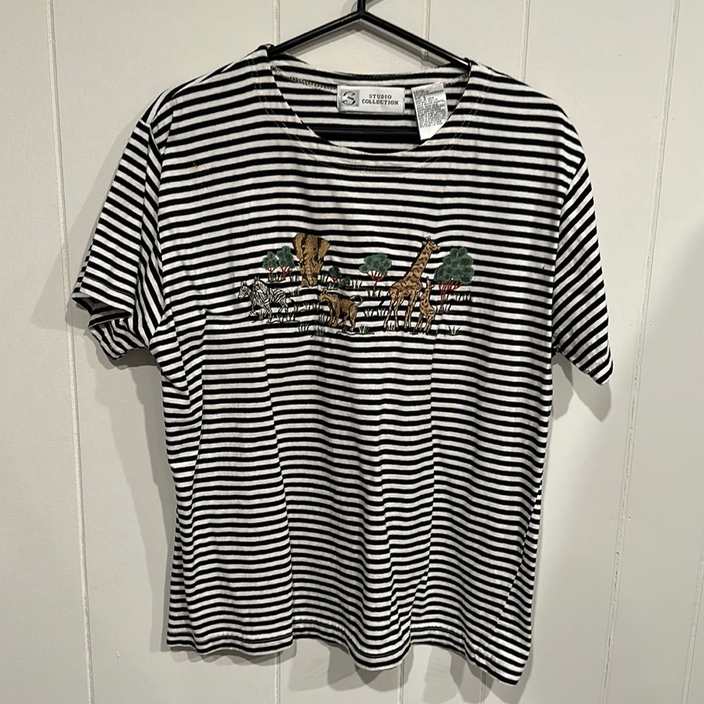 Vintage Striped Animal Safari T-Shirt